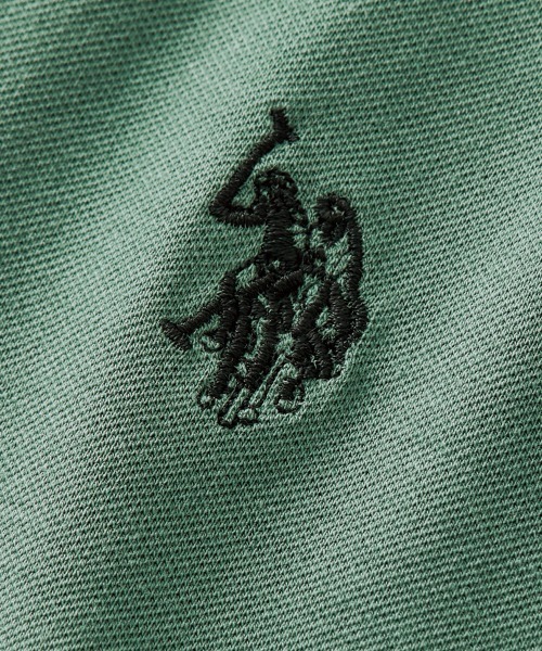 「U.S. POLO ASSN.」 半袖ポロシャツ L 杢グレー レディース_画像3