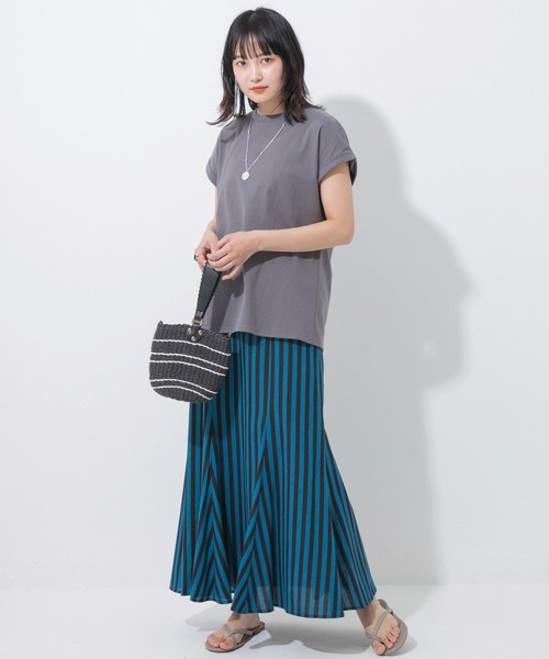 「LAVEANGE」 フレアスカート 4L ブルー レディース_画像7