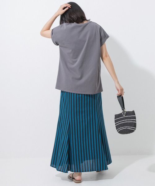 「LAVEANGE」 フレアスカート 4L ブルー レディース_画像9