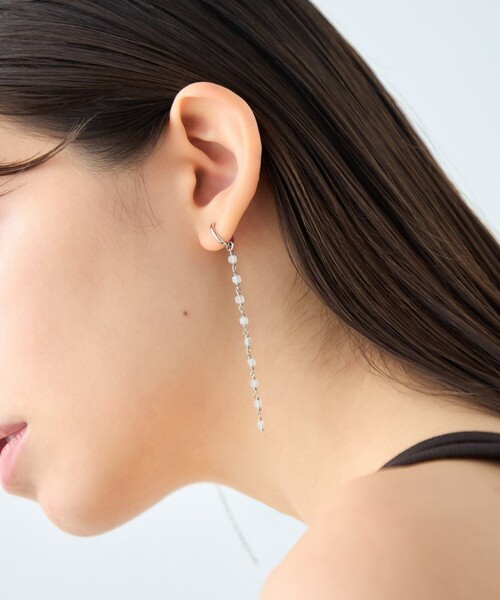 ete（エテ） イヤリング ナチュラルストーン ロング イヤリング