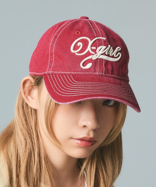 X-girl（エックスガール） キャップ 帽子 BICOLOR STITCH FADED 6PANEL