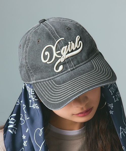 X-girl（エックスガール） キャップ 帽子 BICOLOR STITCH FADED 6PANEL