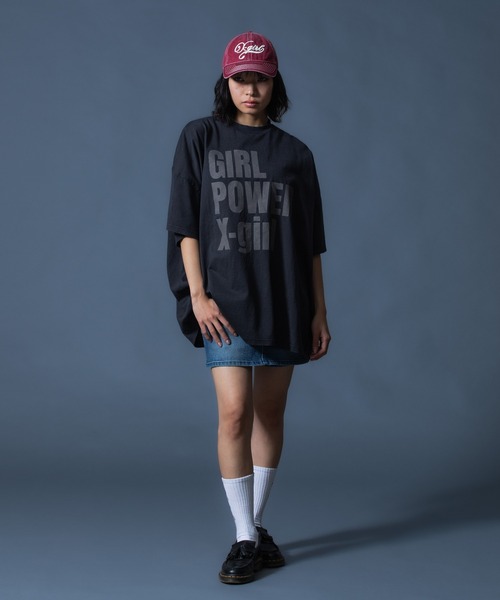 X-girl（エックスガール） キャップ 帽子 BICOLOR STITCH FADED 6PANEL