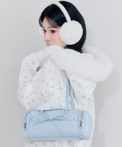 OLIVE des OLIVE（オリーブデオリーブ） パーカー ロゴ刺繍ファー付き