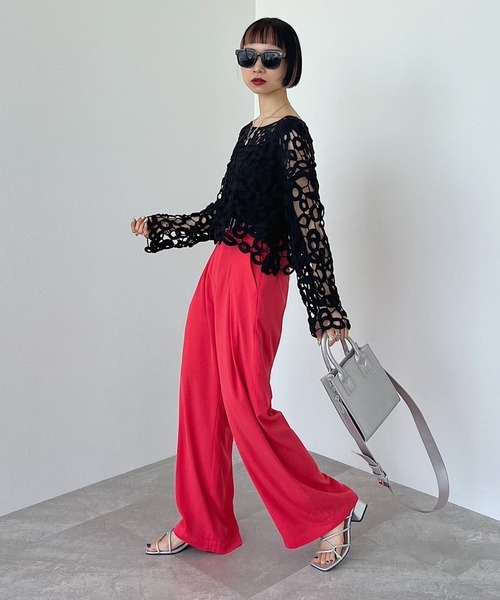 「PAGEBOY」 スラックス MEDIUM ピンク レディース_画像4