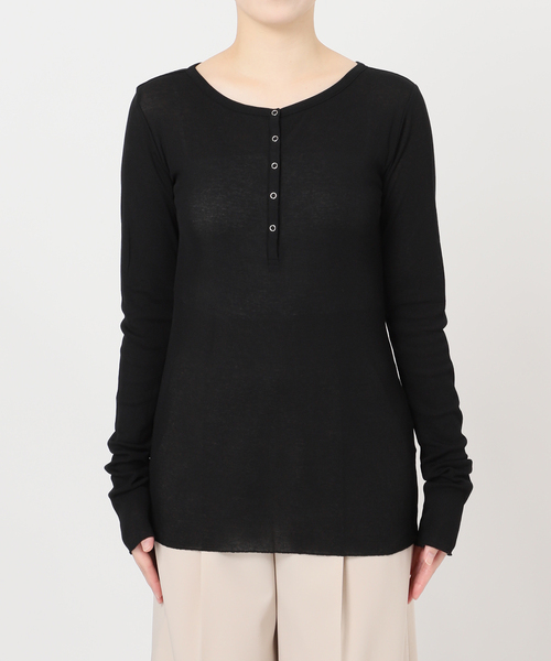 NOBLE（ノーブル） tシャツ シアーテレコヘンリーネックプルオーバー