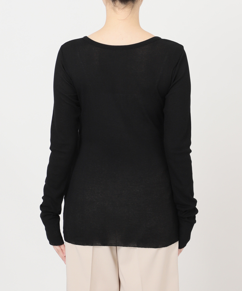 NOBLE（ノーブル） tシャツ シアーテレコヘンリーネックプルオーバー