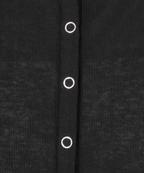 ヘンリーネックテレコプルオーバー  CHARCOAL /フラワー刺繍ブラウス セール】限定展開 シアー テレコ ヘンリーネック プルオーバー（T