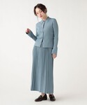 パーティードレス ワンピース 襟付き リブニッ...の詳細画像1
