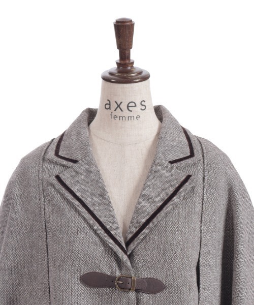 axes femme（アクシーズ ファム） ブルゾン アウター ヘリンボンケープ