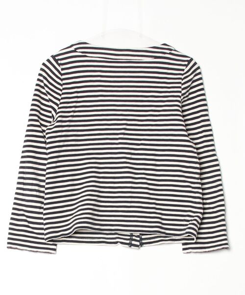 「nimes et nimes」 ボーダー柄カーディガン - ネイビー レディース_画像2