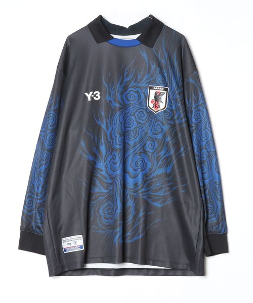 Y-3 「Y-3」 長袖Tシャツ - ブラック×ブルー メンズ : ZOZOTOWN Yahoo