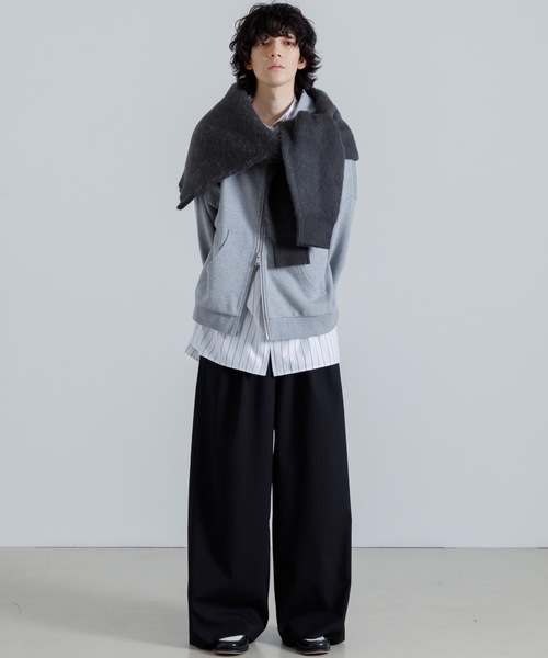 「SINSS」 長袖ニット LARGE チャコール メンズ_画像2