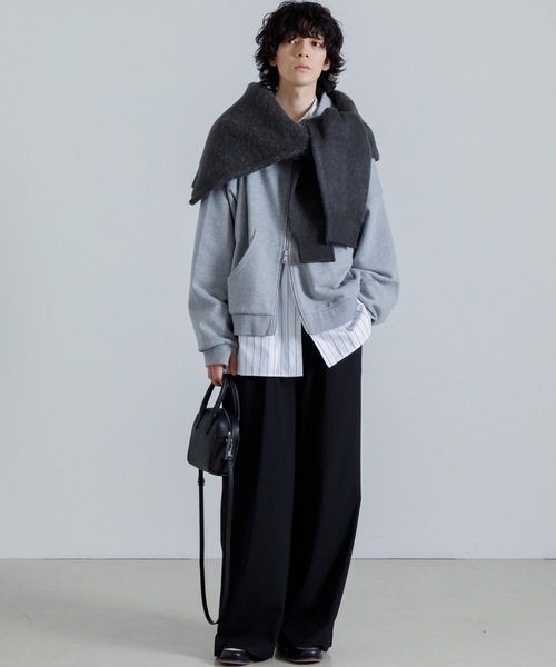 「SINSS」 長袖ニット LARGE チャコール メンズ_画像3