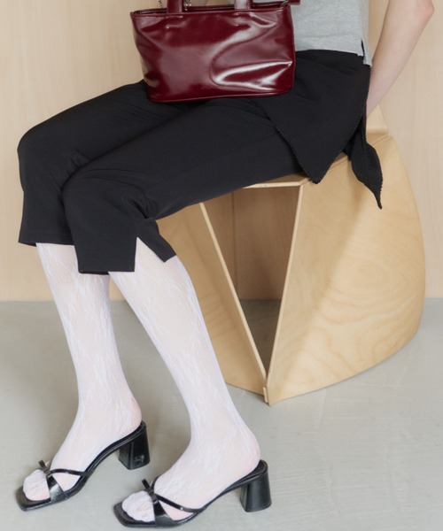 GIUNON パンツ layerd frill capri pants / レイヤードフリルカプリ