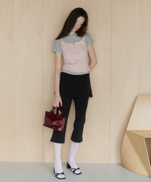 パンツ layerd frill capri pants / レイヤードフリルカプリパンツ レディースの画像