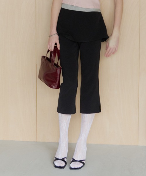 パンツ layerd frill capri pants / レイヤードフリルカプリパンツ レディースの画像