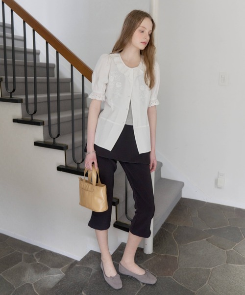 パンツ layerd frill capri pants / レイヤードフリルカプリパンツ レディースの画像