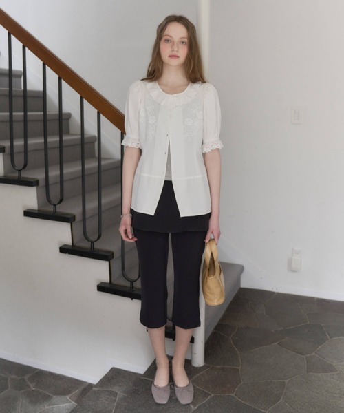 パンツ layerd frill capri pants / レイヤードフリルカプリパンツ レディースの画像