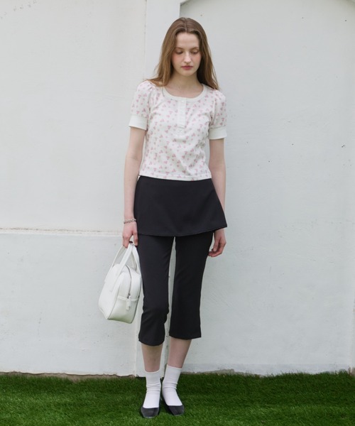 パンツ layerd frill capri pants / レイヤードフリルカプリパンツ レディースの画像