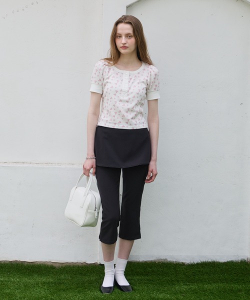 パンツ layerd frill capri pants / レイヤードフリルカプリパンツ レディースの画像