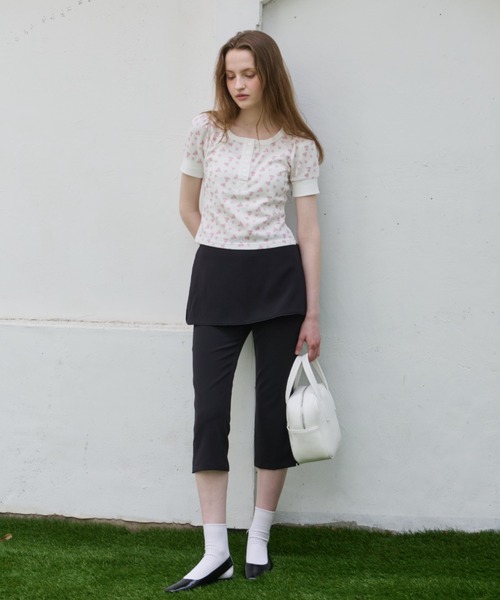 パンツ layerd frill capri pants / レイヤードフリルカプリパンツ レディースの画像
