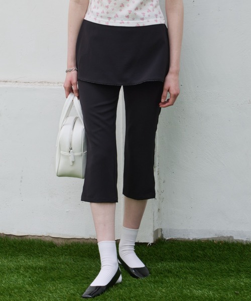 パンツ layerd frill capri pants / レイヤードフリルカプリパンツ レディースの画像