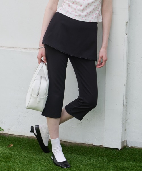 パンツ layerd frill capri pants / レイヤードフリルカプリパンツ レディースの画像