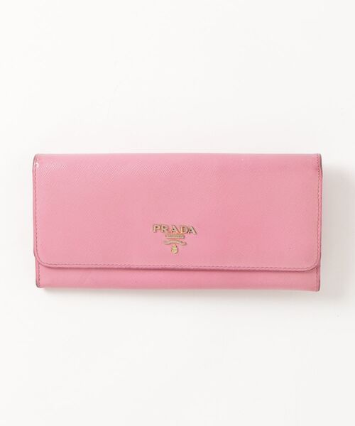 PRADA（プラダ） サフィアーノ マルチカラー 長財布 - ピンク