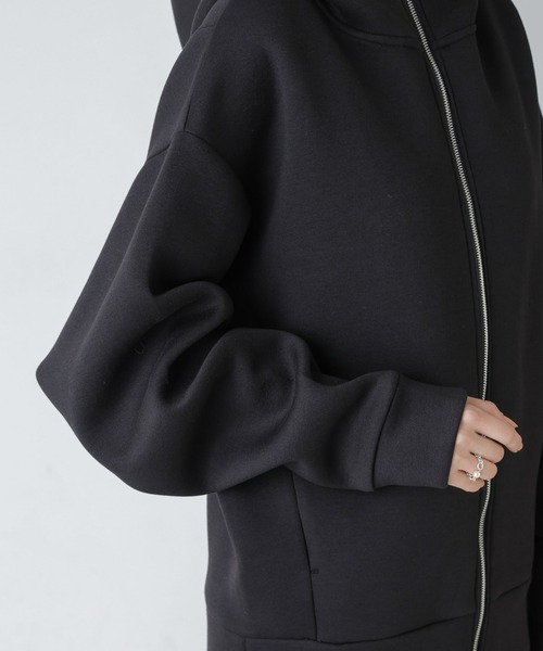 「NANO universe」 ジップアップパーカー M ライトベージュ レディース_画像5