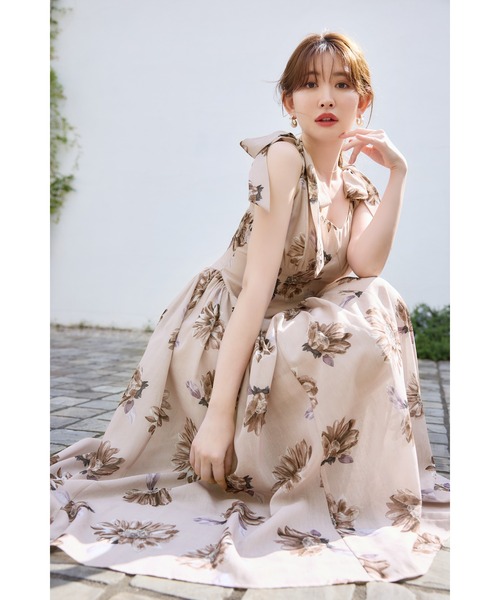 「Her lip to」 キャミソールワンピース M ベージュ レディースの画像