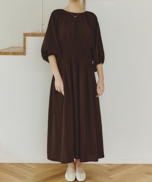 ワンピース 2-way ｗaist gathered onepiece/2wayウエストギャザーワンピースの画像