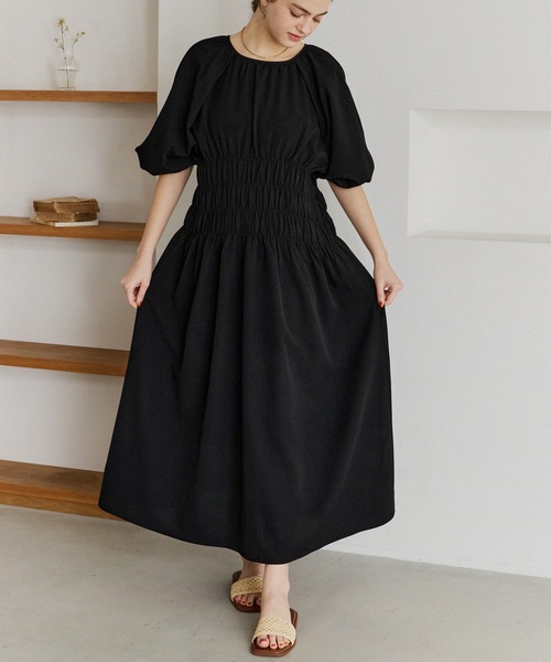 ワンピース 2-way ｗaist gathered onepiece/2wayウエストギャザーワンピースの画像