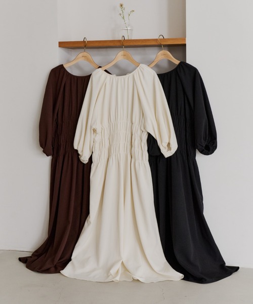 ワンピース 2-way ｗaist gathered onepiece/2wayウエストギャザーワンピースの画像