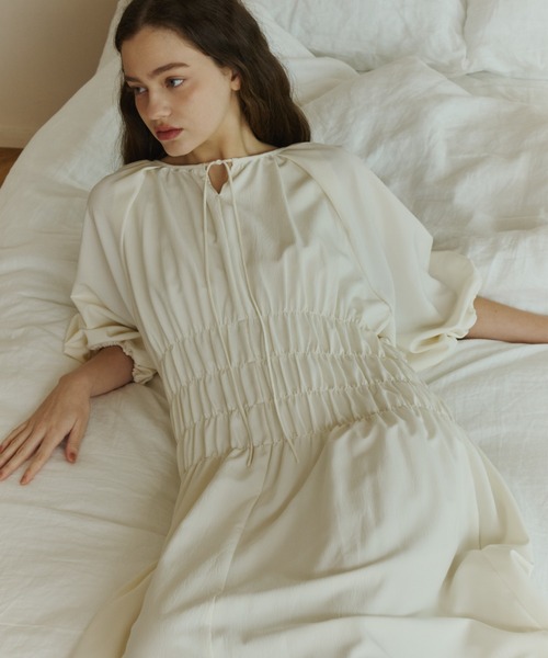 ワンピース 2-way ｗaist gathered onepiece/2wayウエストギャザーワンピースの画像