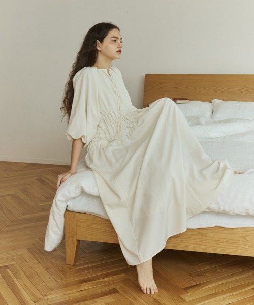 ワンピース 2-way ｗaist gathered onepiece/2wayウエストギャザーワンピースの画像