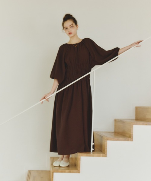 ワンピース 2-way ｗaist gathered onepiece/2wayウエストギャザーワンピースの画像