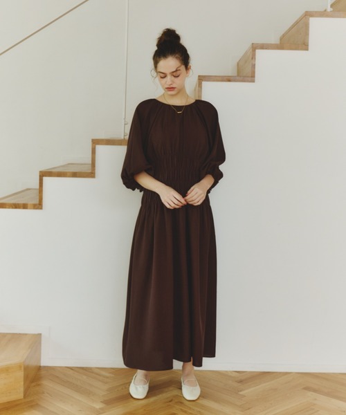 ワンピース 2-way ｗaist gathered onepiece/2wayウエストギャザーワンピースの画像