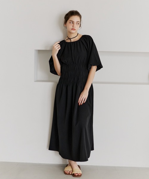 ワンピース 2-way ｗaist gathered onepiece/2wayウエストギャザーワンピースの画像