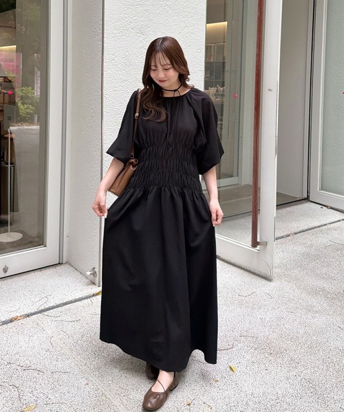 ワンピース 2-way ｗaist gathered onepiece/2wayウエストギャザーワンピースの画像