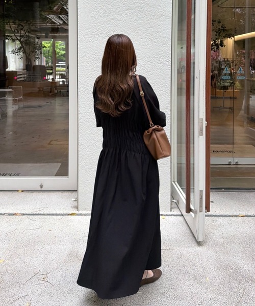 OLUN ワンピース 2-way waist gathered onepiece/2wayウエスト