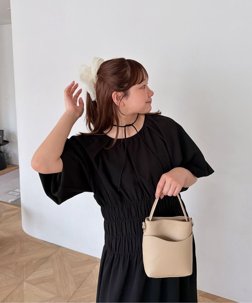 ワンピース 2-way ｗaist gathered onepiece/2wayウエストギャザーワンピースの画像
