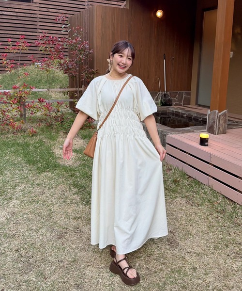 ワンピース 2-way ｗaist gathered onepiece/2wayウエストギャザーワンピースの画像