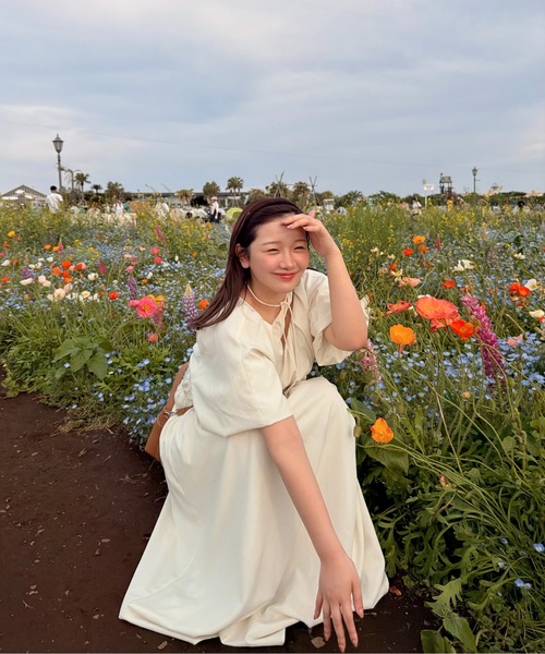 ワンピース 2-way ｗaist gathered onepiece/2wayウエストギャザーワンピースの画像