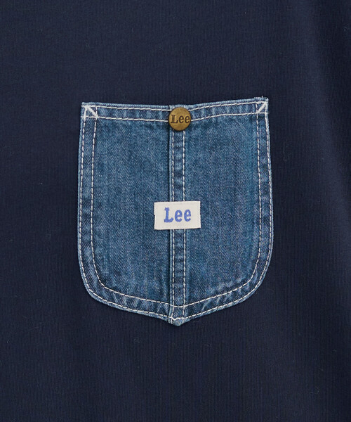 ワンピース 限定展開 Lee × FREAK'S STORE/リー 別注 デニムポケット 半袖 ワンピース(Tシャツワンピース)の画像