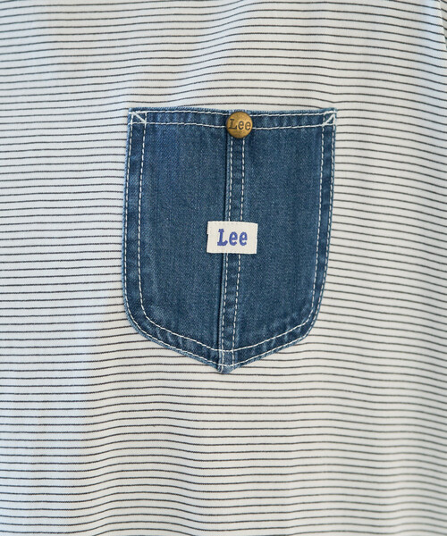ワンピース 限定展開 Lee × FREAK'S STORE/リー 別注 デニムポケット 半袖 ワンピース(Tシャツワンピース)の画像