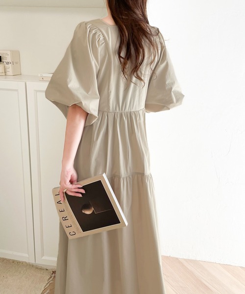 「classicalelf」 半袖ワンピース X-LARGE ベージュ レディース_画像3