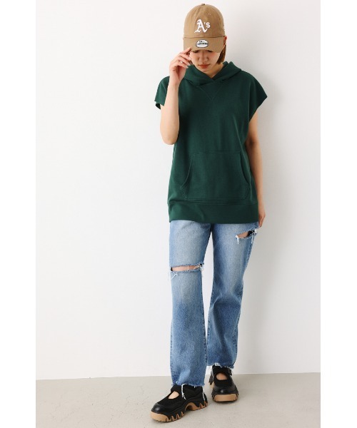 「RODEO CROWNS WIDE BOWL」 プルオーバーパーカー FREE ダークグリーン レディース_画像9