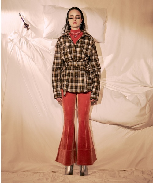 「PAMEO POSE」 ブーツカットパンツ SMALL オレンジ レディース_画像8