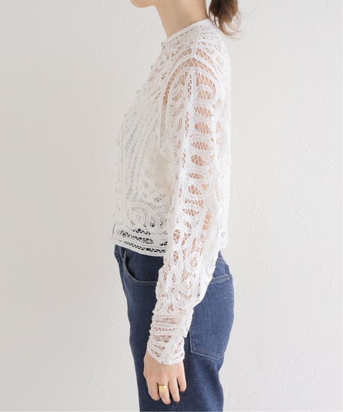 極上美品 IENA LA BOUCLE バテンレースブラウス 定価2.4 追加》IENA LA BOUCLE バテンレースブラウス（シャツ／ブラウス
